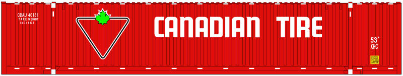 Canadian Tire 53 ft Container Artwork N Scale