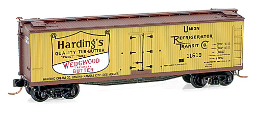 Micro Trains N 40' Billboard Ice Reefer Harding’s Wedgwood Butter 