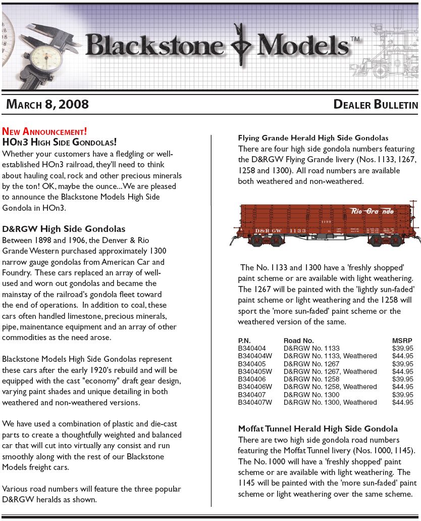 March Blackstone Flyer Gondolas Page 1