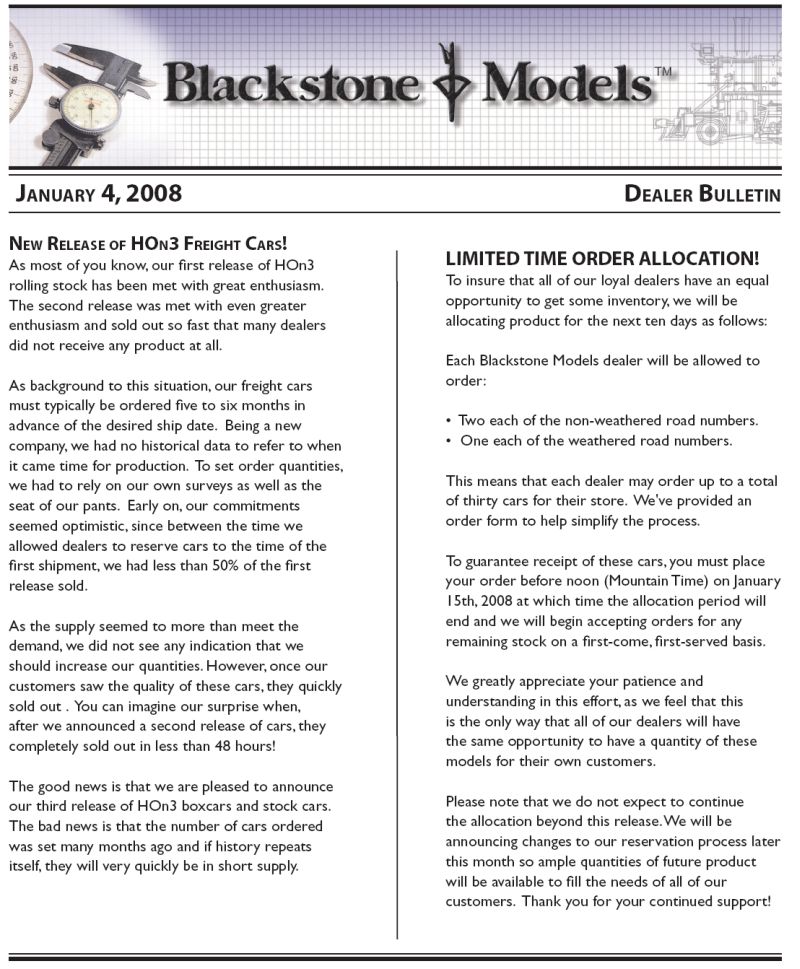 Blackstone Models Jan 2008 Flyer Page 1