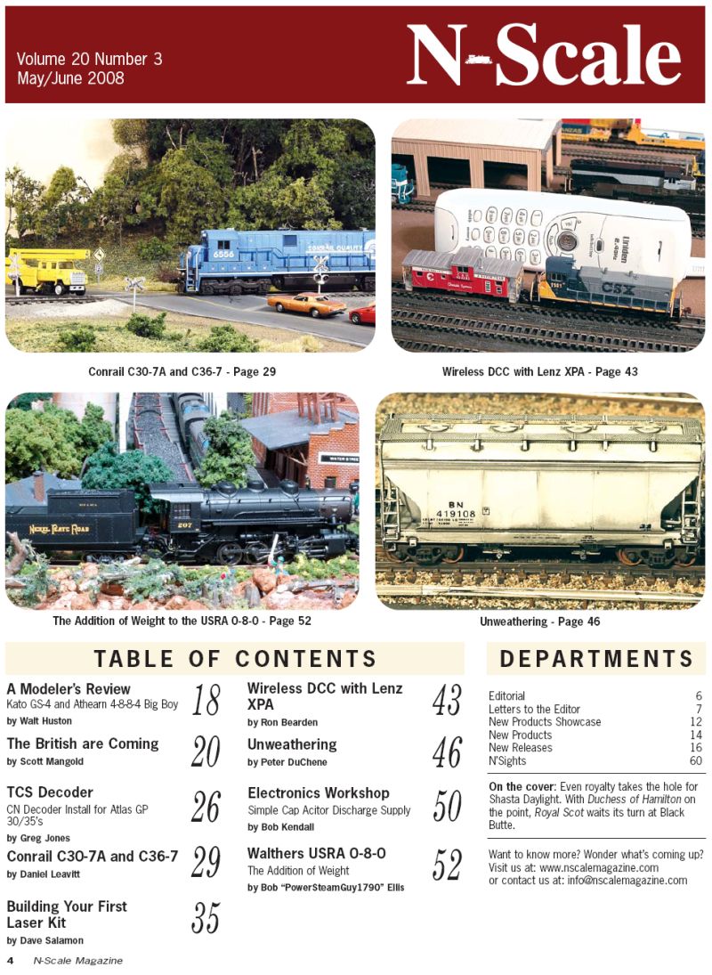 N Scale Magazine May June 2008 Contents