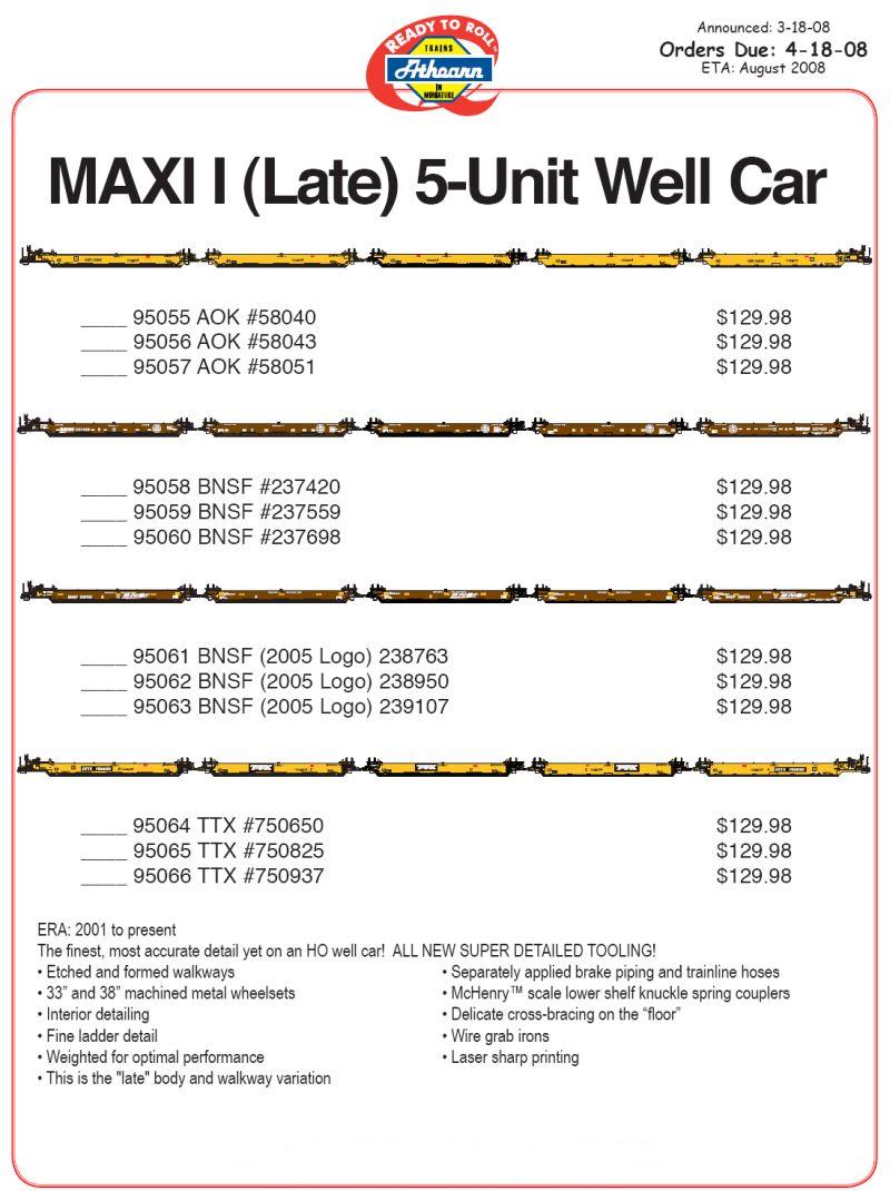 HO Maxi Stack I (Late) 5 Unit Well Cars