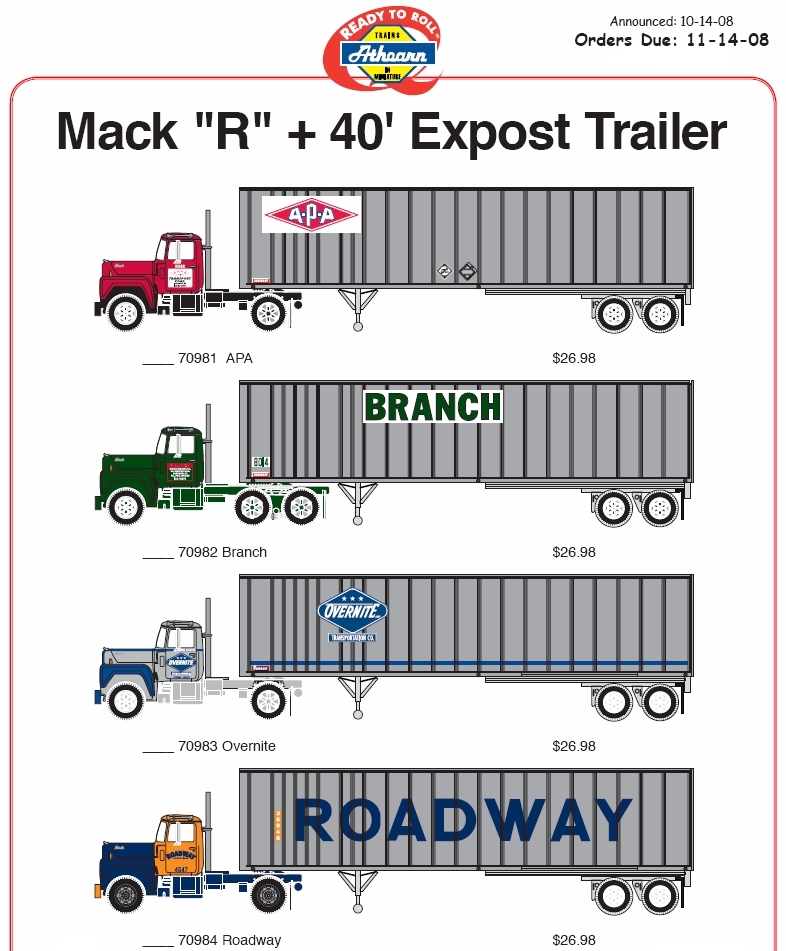 Mack R Ho Scale PWRS Pacific Western Rail Systems