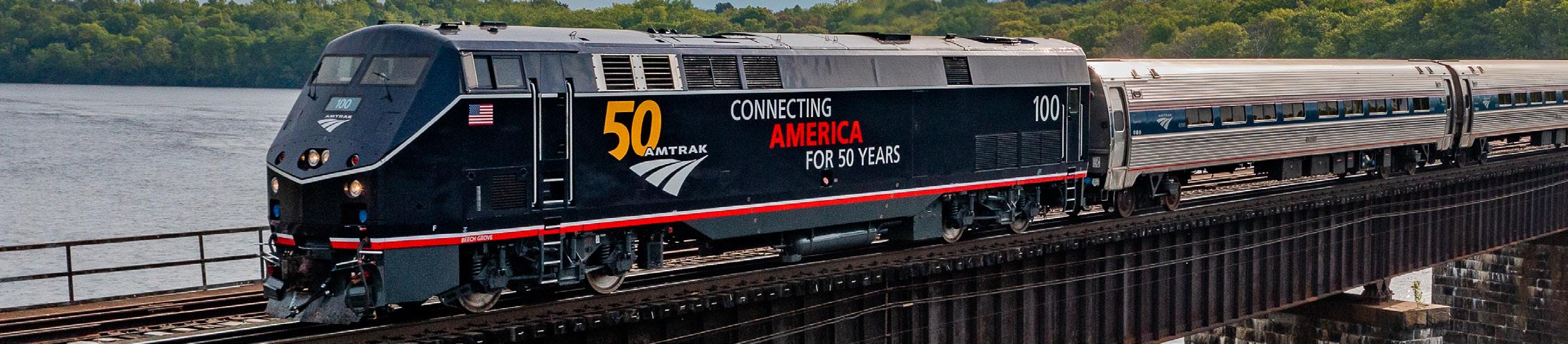 Amtrak (AMTK) #100 - 50th Anniversary - Midnight Blue