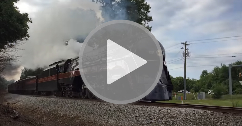 Norfolk and Western Steam Locomotive passing by