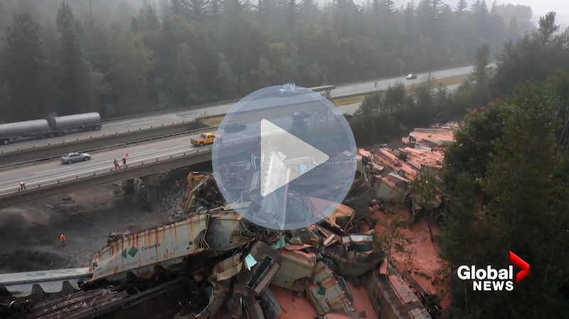 Massive train derailment near Hope, B.C.