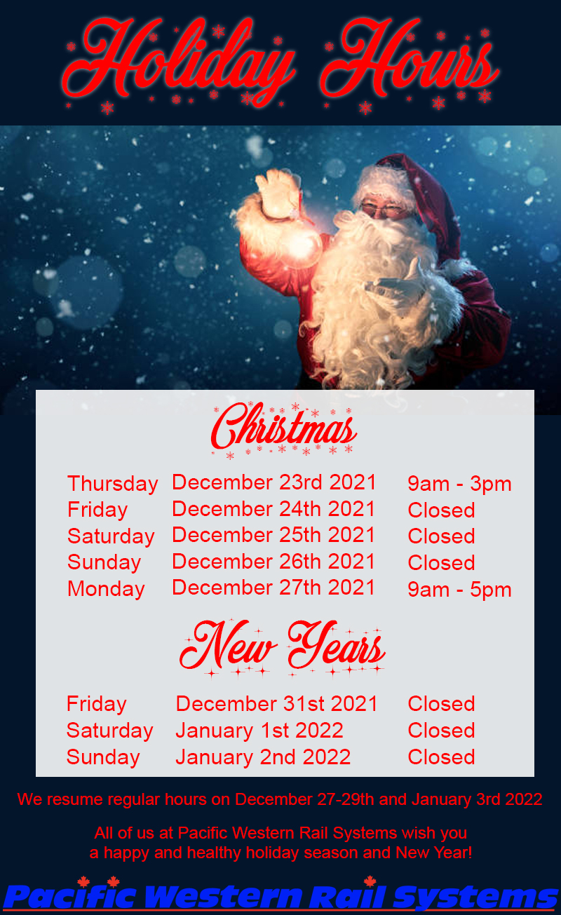 PWRS Happy Holidays Hours