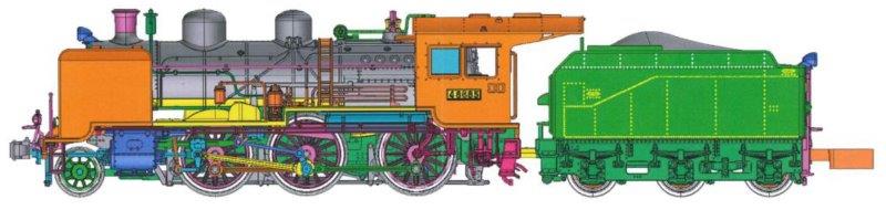 2028-1 N Scale 8620 Steam Locomotive Tohoku (North-East) (2)