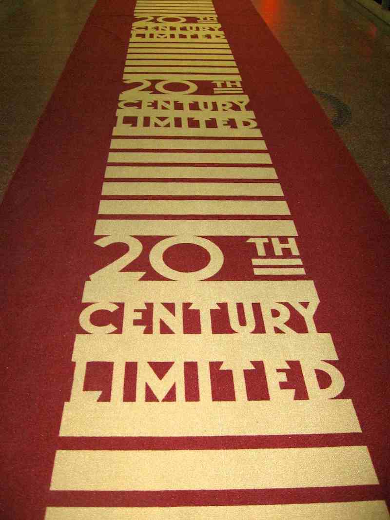 20th century limited locomotive red carpet