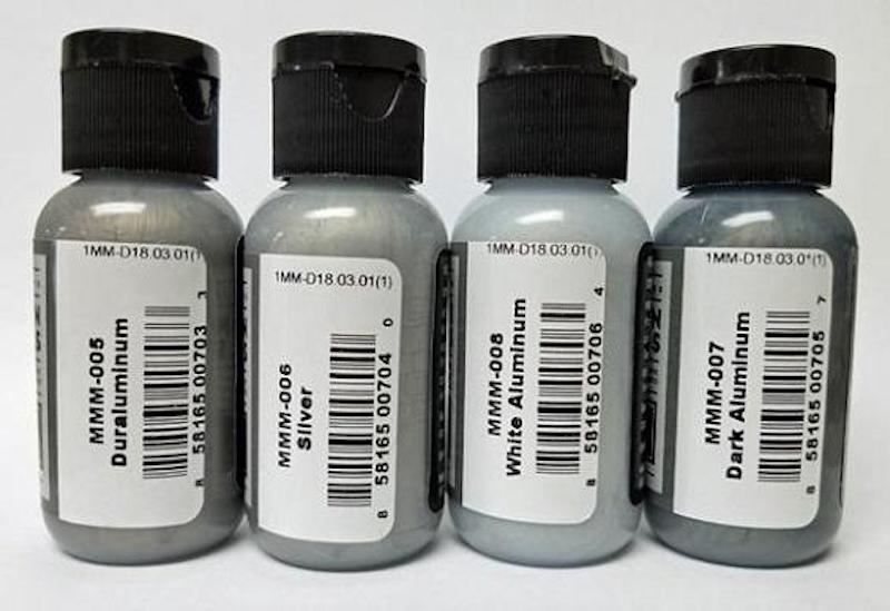 Bottles of paint from Mission Models
