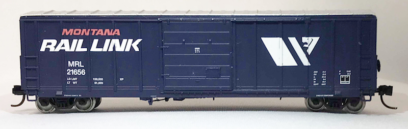 Montana Rail Link N Scale 5077 Pullman Standard Boxcar - Side