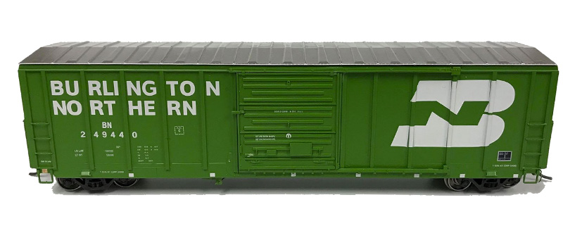 NARC 5077 Pullman Standard Boxcars - Burlington Northern BN - Side View