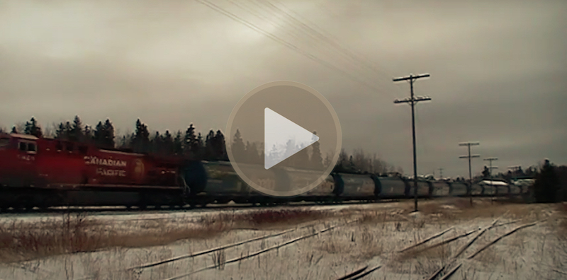 NARC CP301 unit train roll through Marathon, Ontario with a solid set of ALPX hoppers