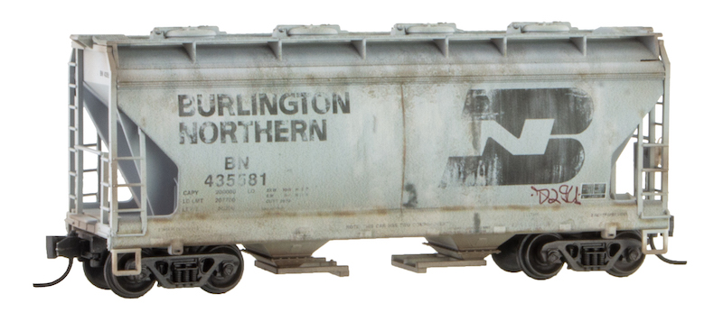 Burlington Northern 2 Bay ACF Cement Service PWRS Exclusive