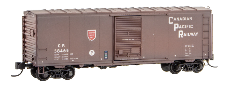Single car of the Canadian Pacific Railroad 40ft Newsprint Box Cars