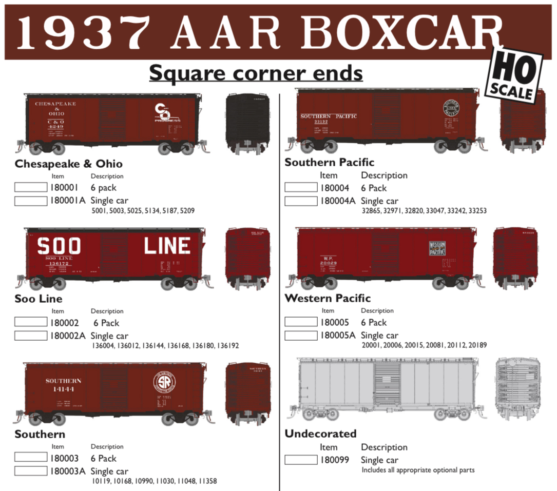 1937 AAR Boxcars