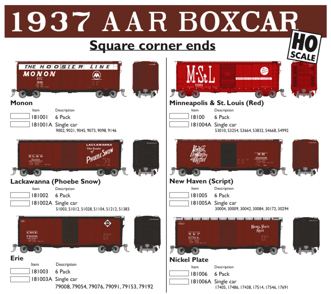 1937 AAR Boxcars