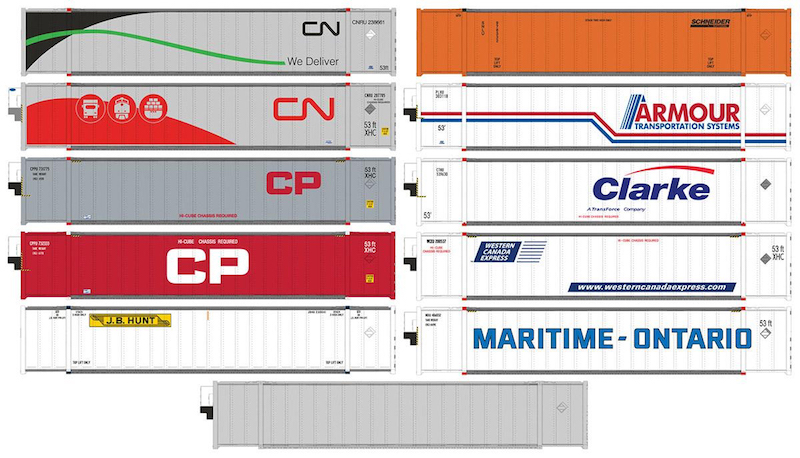 Rapido HO Scale 53' Containers