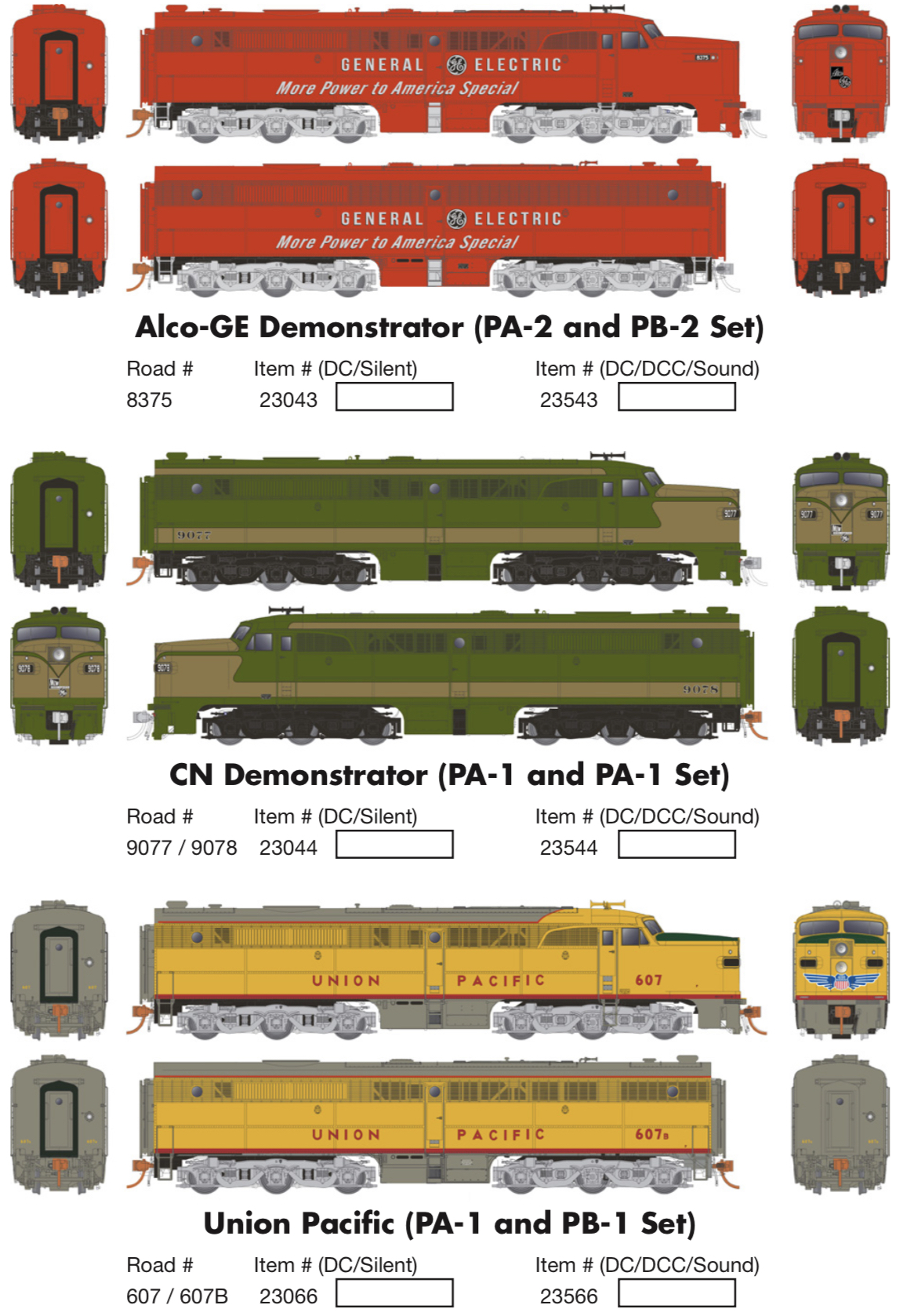 Alco PA & PB Diesel Locomotives