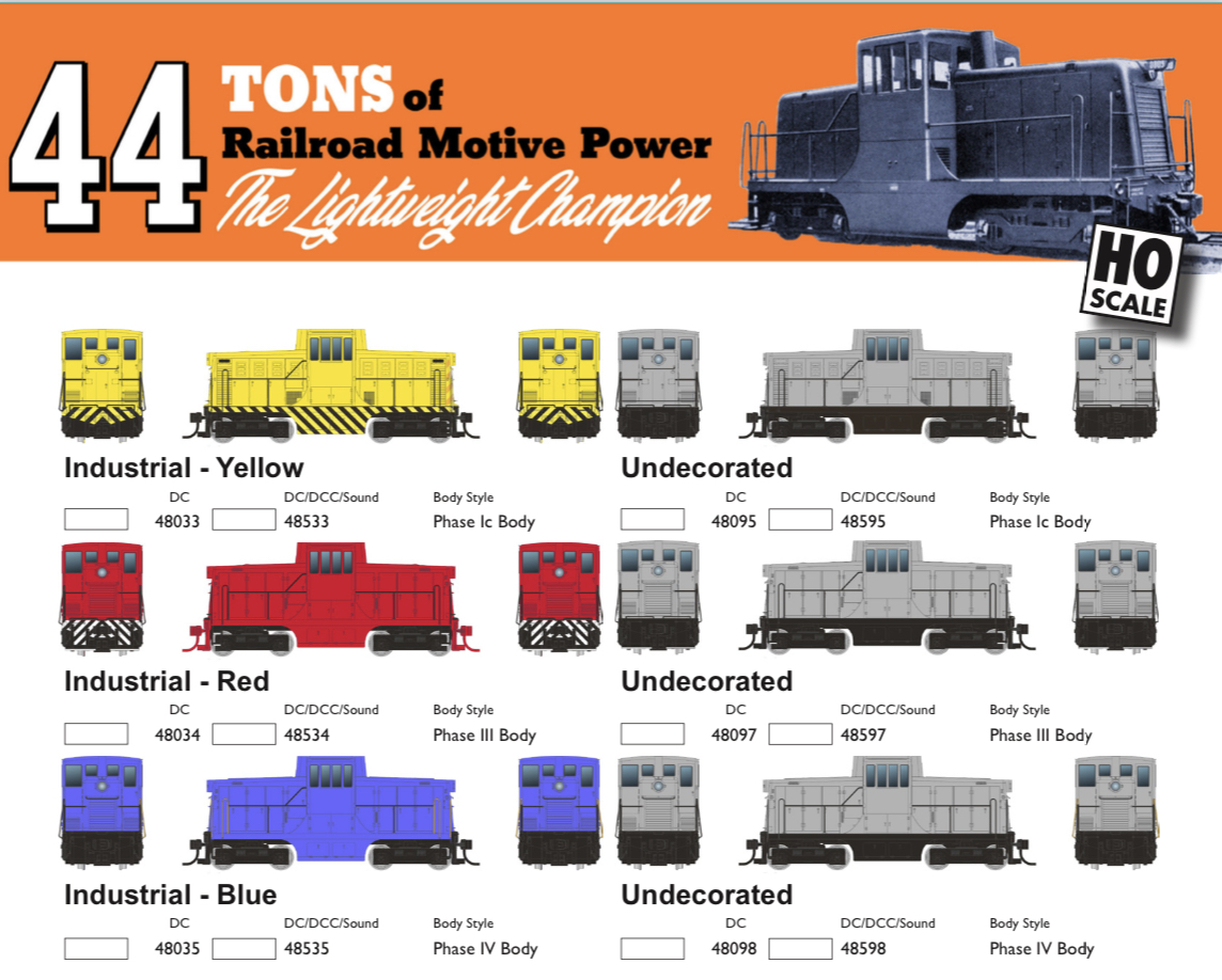 General Electric 44-Ton Diesel Locomotives