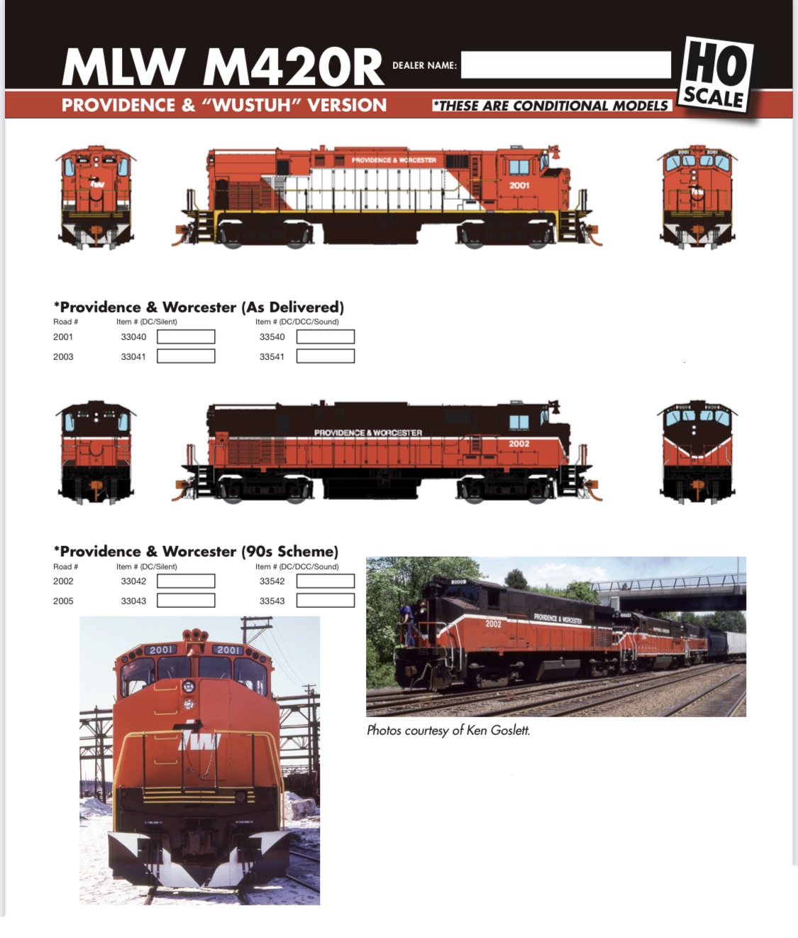 MLW M420 Diesel Locomotives Title Page