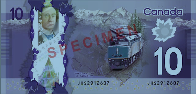 Canadian 10 Bill
