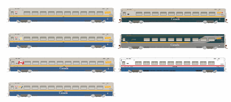 VIA and Amtrak cars