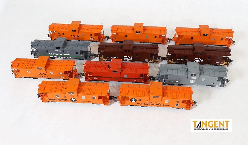 Tangent HO scale 60210-01 IC Centralia Steel Wide Vision Caboose - rd#9462 Tangent HO scale 60210-01 IC Centralia Steel Wide Vision Caboose - rd#9462