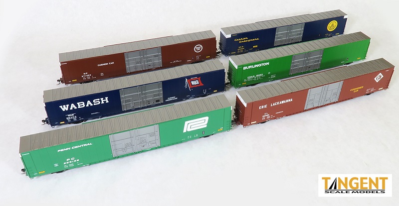 Tangent 25034 series HO Scale Wabash Orig. Greenville 86′ DP Door Box Car Tangent 25034 series HO Scale Wabash Orig. Greenville 86′ DP Door Box Car