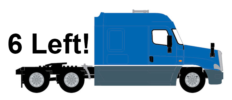Trainworx - N Scale - Freightliner Cascadia Semi Truck - Mid Roof - Dark Blue