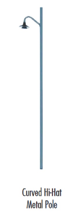 Metal Pole Curved Light