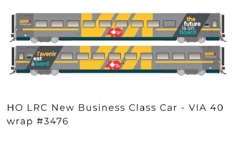 Rapido 508006 N LRC Club Car Green Scheme Business VIA Rail Canada