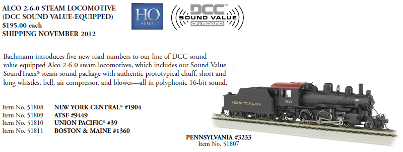 Bachmann 51808 HO Scale Alco 2-6-0 Mogul NYC 1904 DCC Sound for sale online 