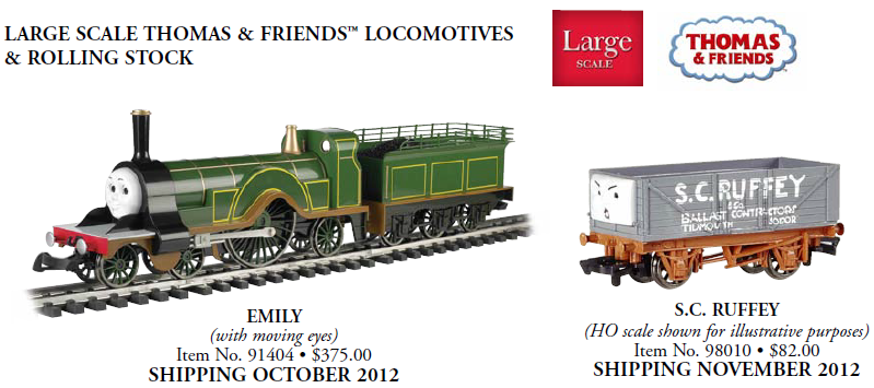 Bachmann G Scale EMILY The Green Engine 91404 Thomas & Friends With Moving Eyes