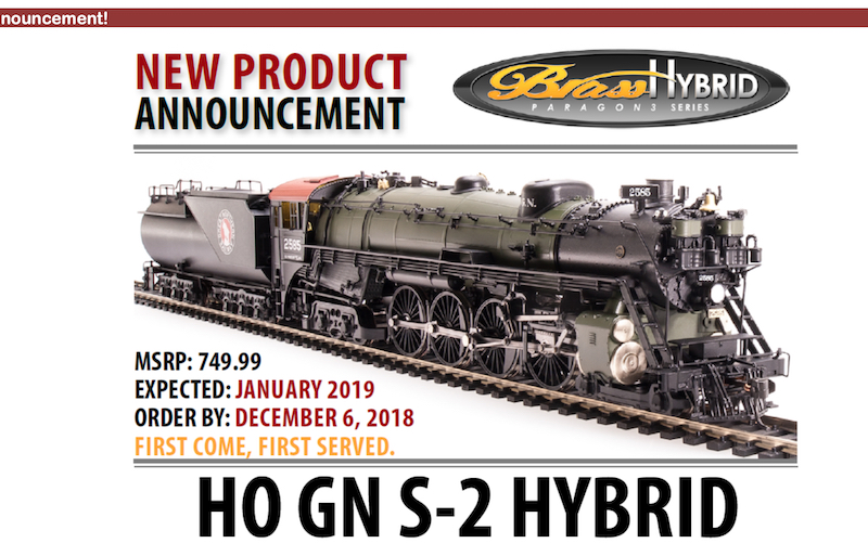 Broadway Limited 4-8-4 S2 Announcement