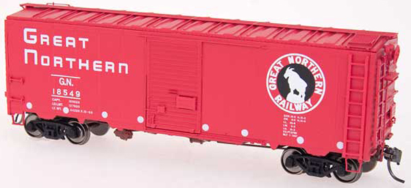 Great Northern 40ft 12 Panel Vermillion Red Boxcar