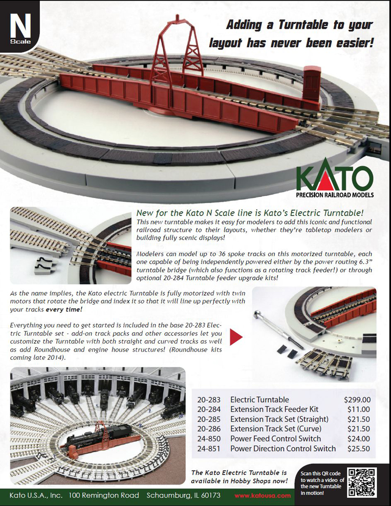 Kato 20-284 Turntable Extension Track Feeder Conversion Kit N scale 