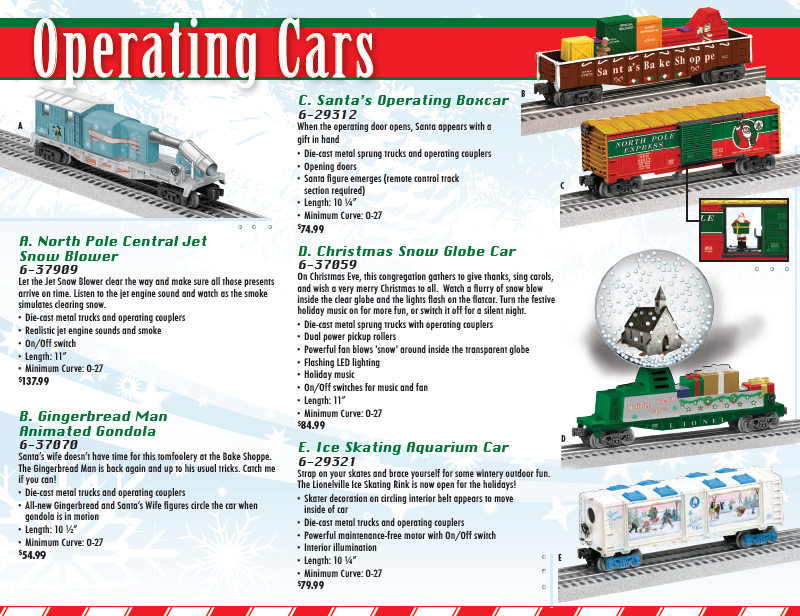 lionel christmas cars