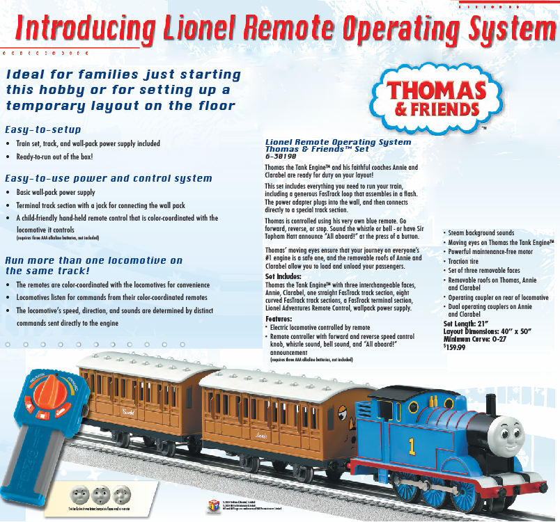 Lionel TF operating system