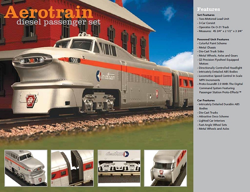MTH Announces RailKing AeroTrain Diesel Passenger Sets and Add-Ons - 3 