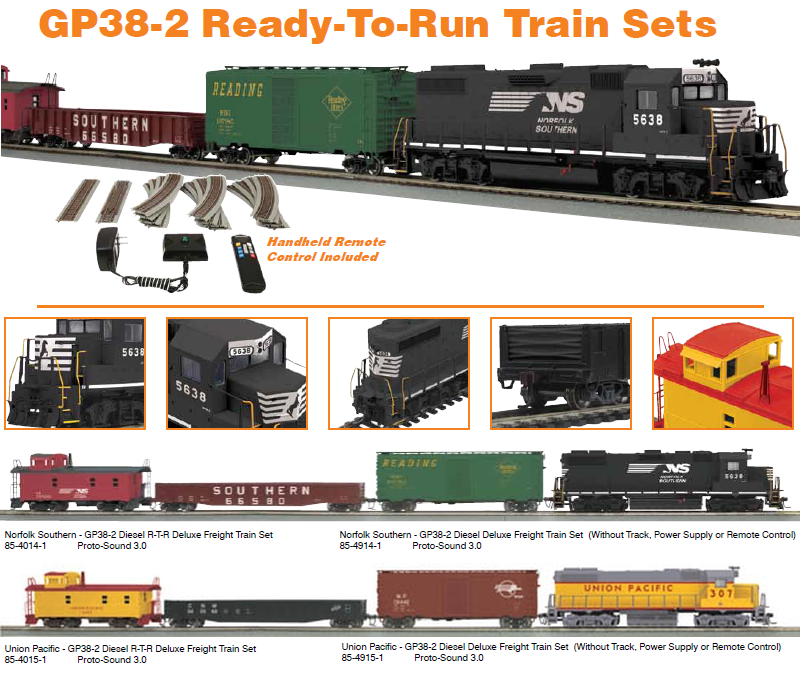 ORDER DEADLINE ALERT - MTH Ready-2-Rail HO Scale GP38-2 Freight Train 