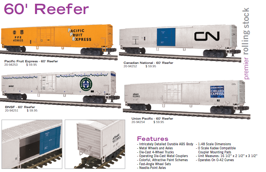MTH HO Scale Gerber Products R40-2 Reefer Car #1000 for sale online