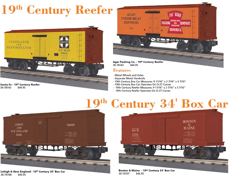 rk 19th Century 34ft box car and reefer media