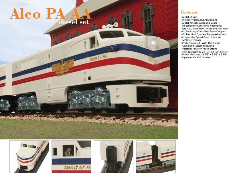 MTH RailKing Announces the Alco PA AA Set w/Proto-Sound 3 - and the 