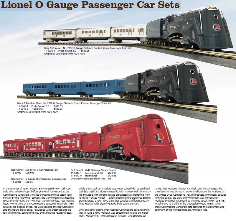 Lionel O Passenger Car Sets media