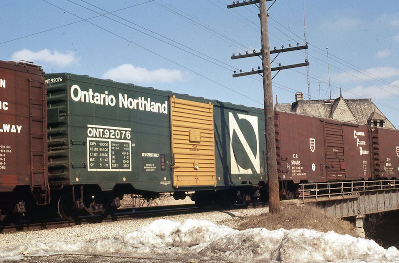 Canadian Newsprint Boxcars ONT and CPR