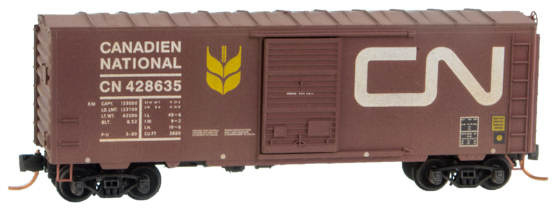 Canadian National 40ft Grain Boxcars 42835 Canadian National 40ft Grain Boxcars 428635
