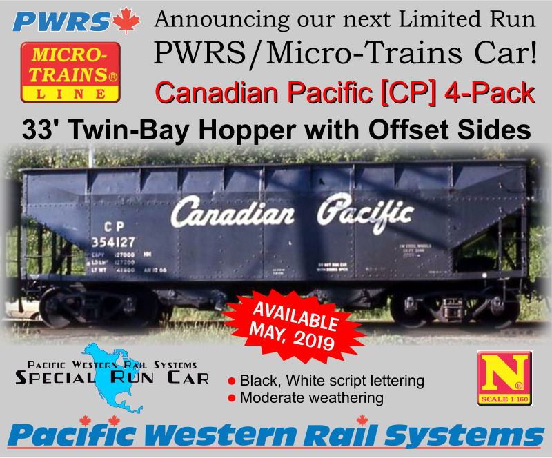 CPR 33ft Hoppers Micro Trains Special Run