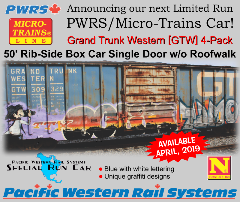 Grand Trunk Western 50ft Boxcars