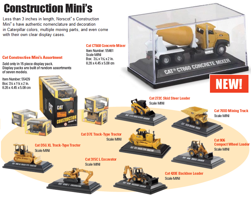 Norscot Models Announces Construction Mini's - Caterpillar (CAT)